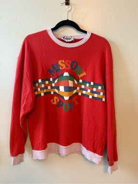 Vintage Missoni Red Crewneck Sweater Size M